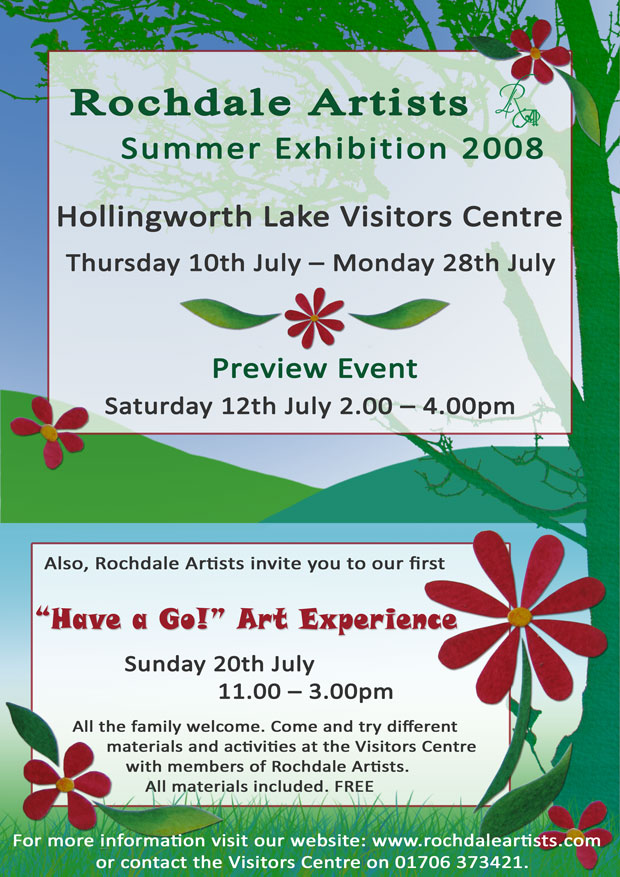 Hollingworth Lake Exhibition 10th July - 28th July 2008